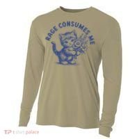 Rage Consumes Me Cat Flower Cute Kitty Cat Meme Cooling Performance Long Sleeve Crew thumb 0
