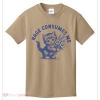 Rage Consumes Me Cat Flower Cute Kitty Cat Meme Kids T-Shirt thumb 0