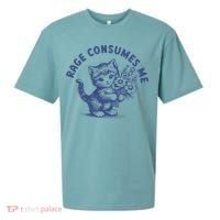 Rage Consumes Me Cat Flower Cute Kitty Cat Meme Sueded Cloud Jersey T-Shirt thumb 0