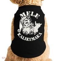 Retro Christmas Mele Kalikimaka Santa Claus Shaka Hawaii Doggie Tank thumb 0