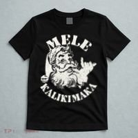 Retro Christmas Mele Kalikimaka Santa Claus Shaka Hawaii T-Shirt thumb 5
