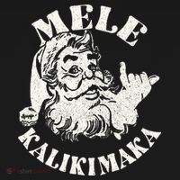 Retro Christmas Mele Kalikimaka Santa Claus Shaka Hawaii T-Shirt thumb 7