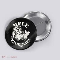 Retro Christmas Mele Kalikimaka Santa Claus Shaka Hawaii Button thumb 0