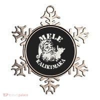 Retro Christmas Mele Kalikimaka Santa Claus Shaka Hawaii Ornament thumb 0