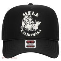 Retro Christmas Mele Kalikimaka Santa Claus Shaka Hawaii Hat thumb 0