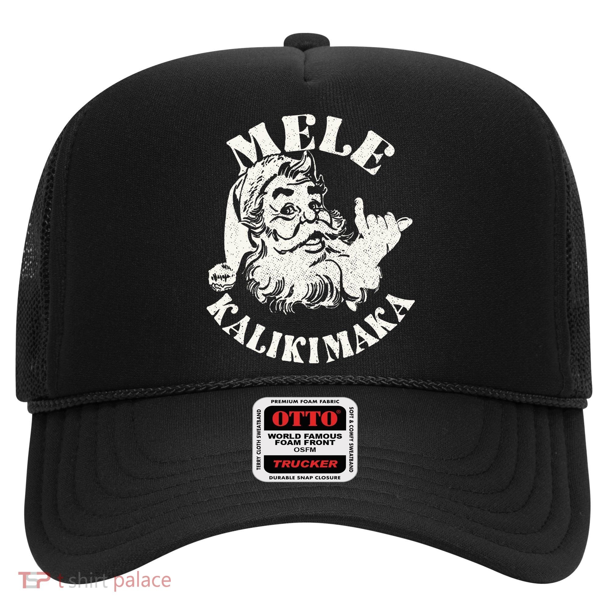 Retro Christmas Mele Kalikimaka Santa Claus Shaka Hawaii Hat