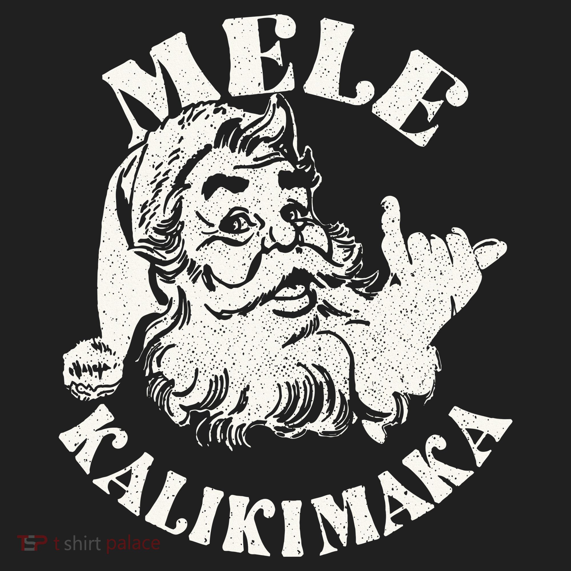 Retro Christmas Mele Kalikimaka Santa Claus Shaka Hawaii Hat