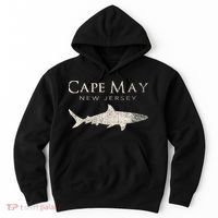 Retro Cape May Nj Shark Hoodie thumb 0