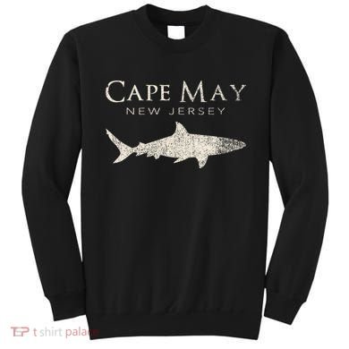 Retro Cape May Nj Shark Sweatshirt