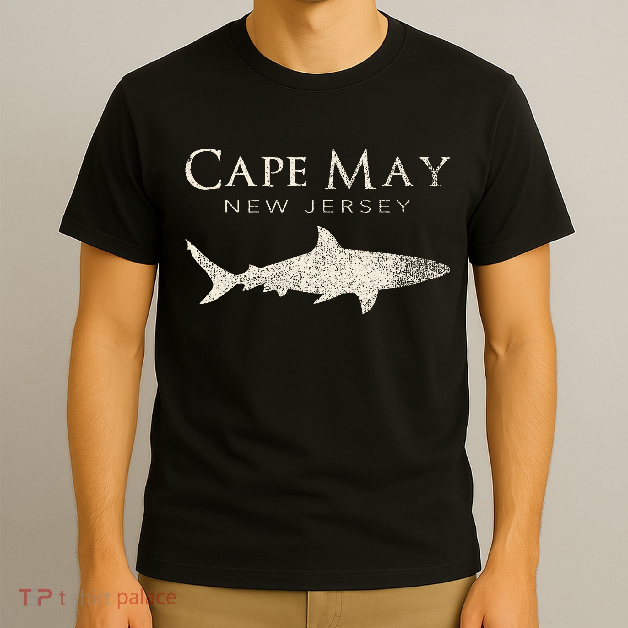 Retro Cape May Nj Shark T-Shirt