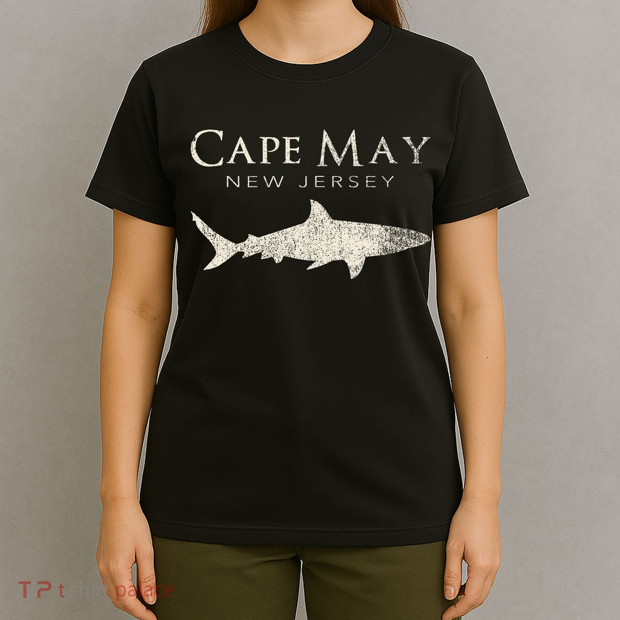 Retro Cape May Nj Shark T-Shirt
