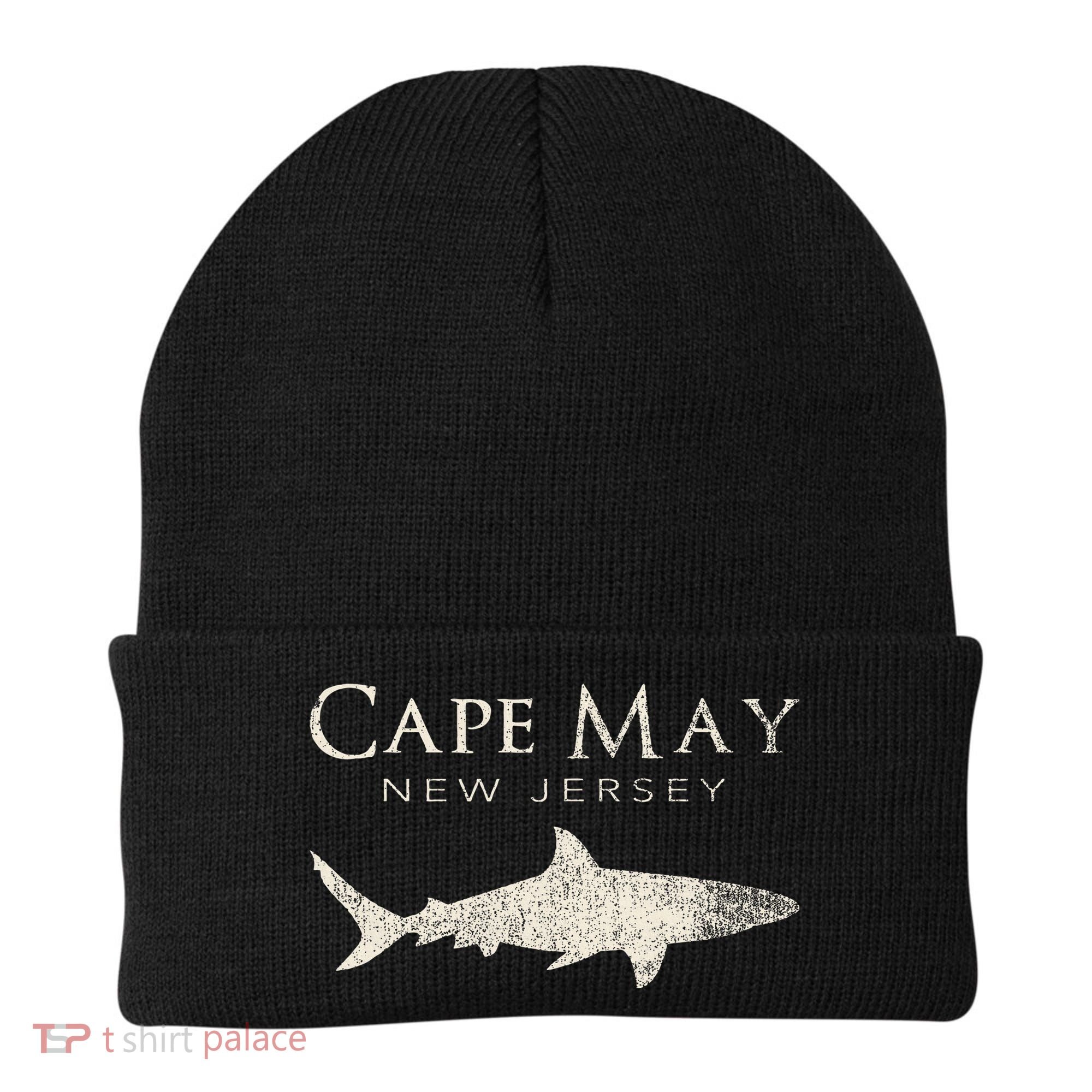 Retro Cape May Nj Shark Beanie