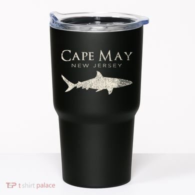 Retro Cape May Nj Shark Tumbler