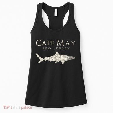 Retro Cape May Nj Shark Women's Tank Top