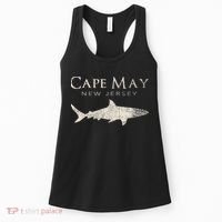Retro Cape May Nj Shark Women's Tank Top thumb 0