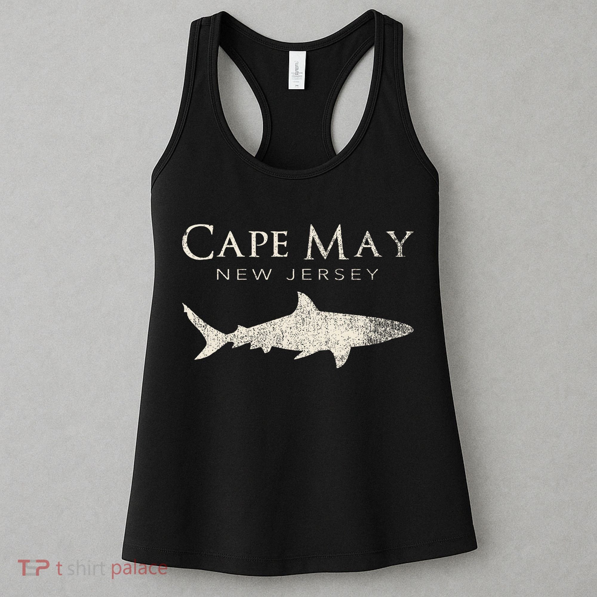 Retro Cape May Nj Shark Women's Tank Top