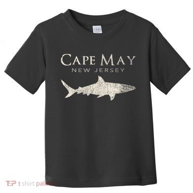 Retro Cape May Nj Shark Toddler T-Shirt