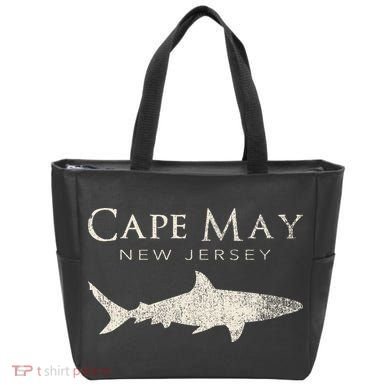 Retro Cape May Nj Shark Tote Bag