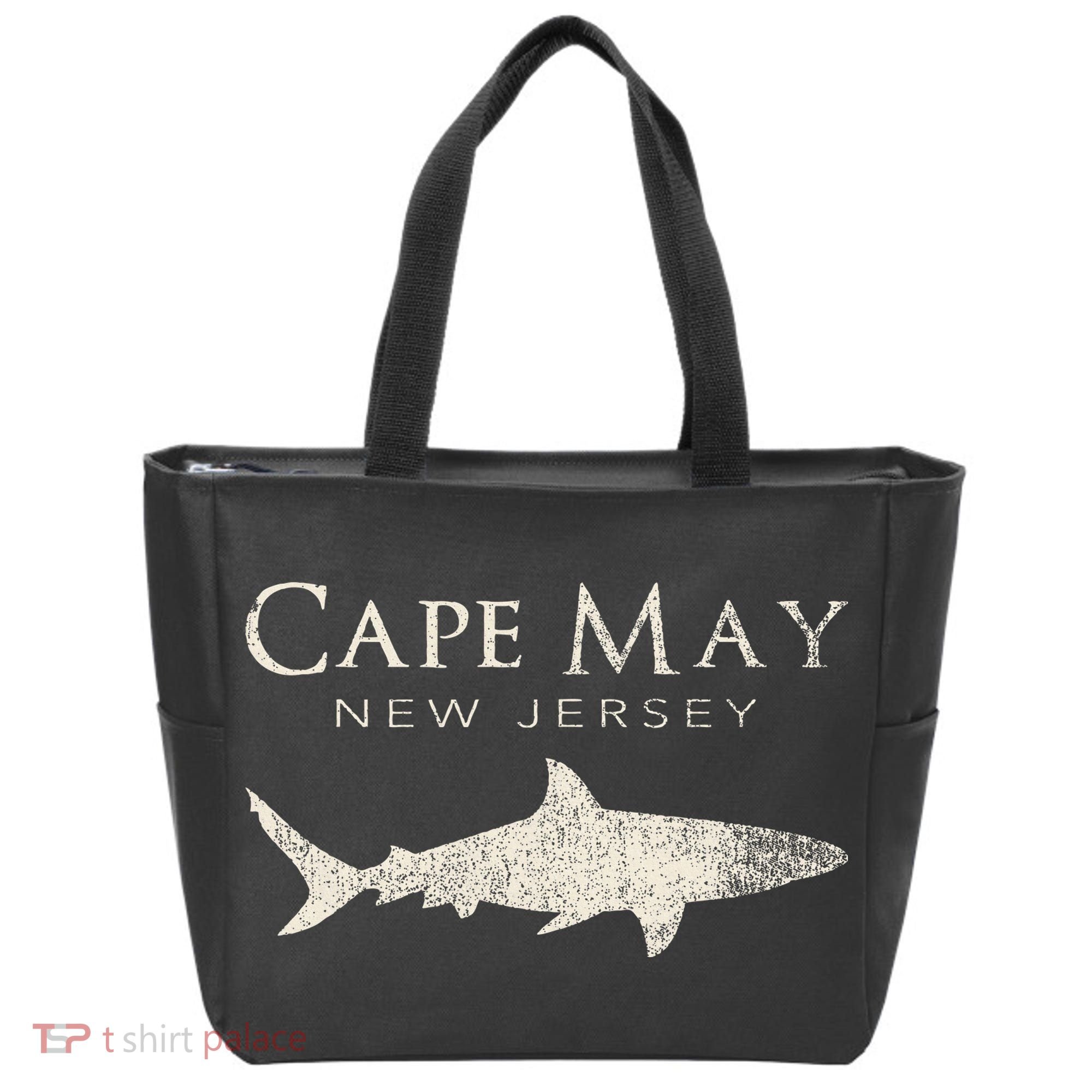 Retro Cape May Nj Shark Tote Bag