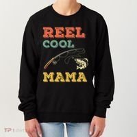 Reel Cool Mama Fisher Walleye Fishing Gift Fish Mom Cute Gift Women's Sweatshirt thumb 0