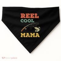 Reel Cool Mama Fisher Walleye Fishing Gift Fish Mom Cute Gift USA-Made Doggie Bandana thumb 0