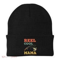Reel Cool Mama Fisher Walleye Fishing Gift Fish Mom Cute Gift Beanie thumb 0