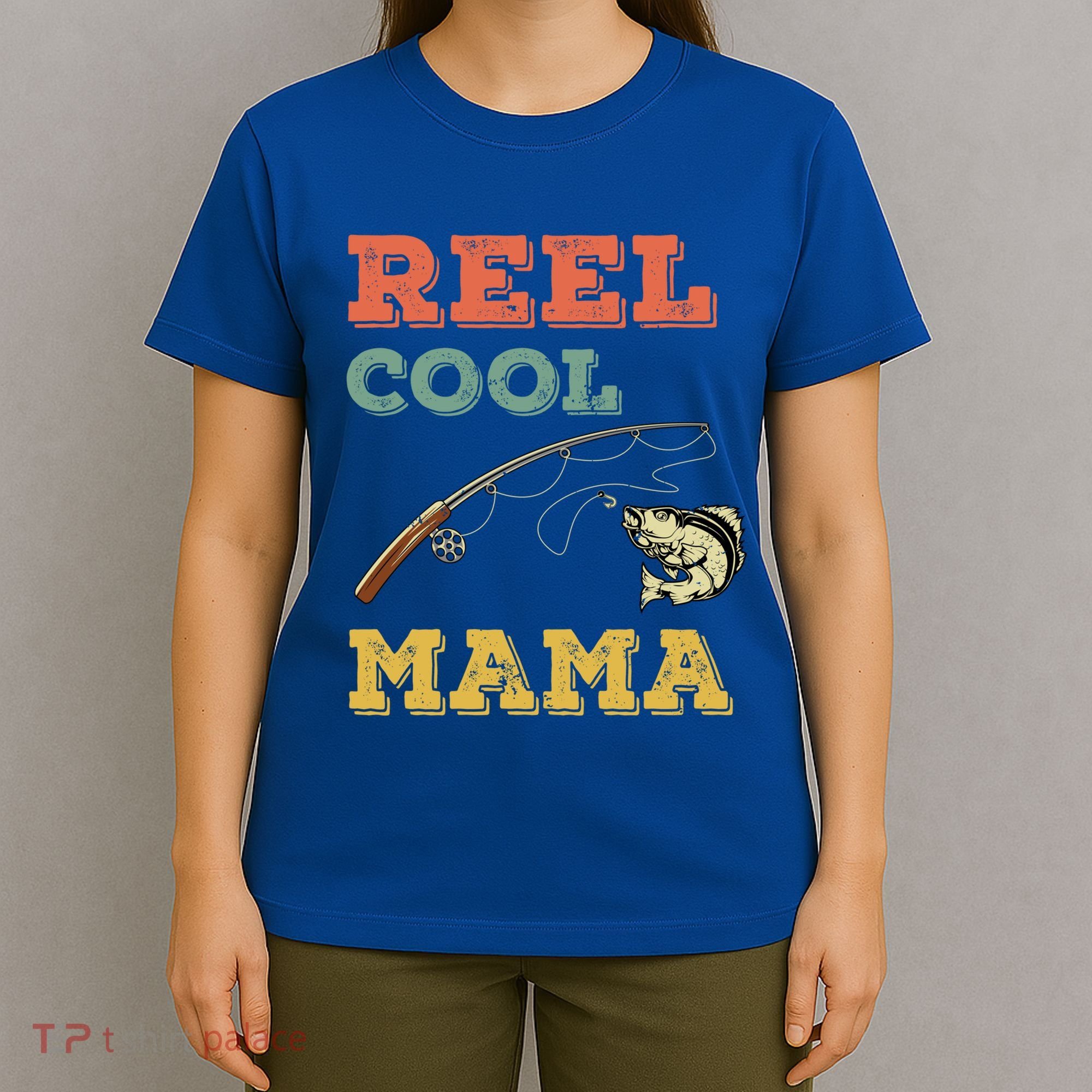 Reel Cool Mama Fisher Walleye Fishing Gift Fish Mom Cute Gift T-Shirt