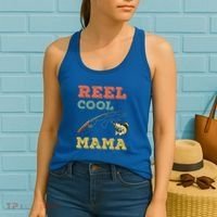 Reel Cool Mama Fisher Walleye Fishing Gift Fish Mom Cute Gift Women's Tank Top thumb 2