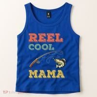 Reel Cool Mama Fisher Walleye Fishing Gift Fish Mom Cute Gift Tank Top thumb 2