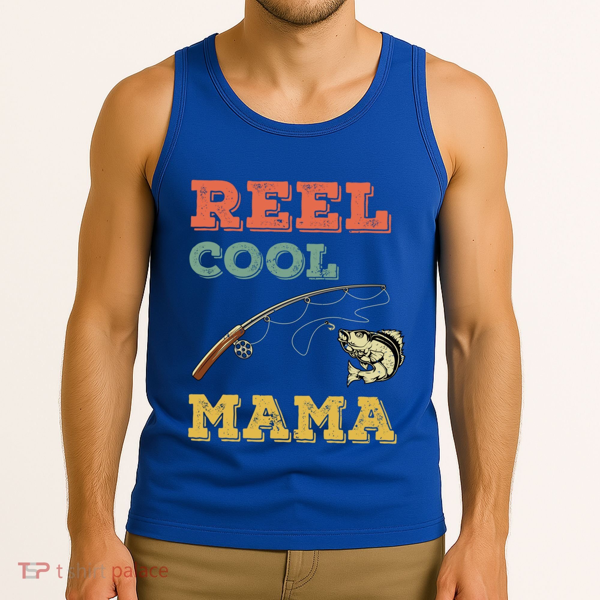 Reel Cool Mama Fisher Walleye Fishing Gift Fish Mom Cute Gift Tank Top