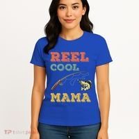 Reel Cool Mama Fisher Walleye Fishing Gift Fish Mom Cute Gift Women's T-Shirt thumb 4