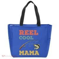 Reel Cool Mama Fisher Walleye Fishing Gift Fish Mom Cute Gift Tote Bag thumb 0