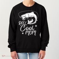 Reel Cool Mom Fathers Day Fishing Mom Cute Gift Women's Sweatshirt thumb 0