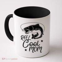Reel Cool Mom Fathers Day Fishing Mom Cute Gift Coffee Mug thumb 0