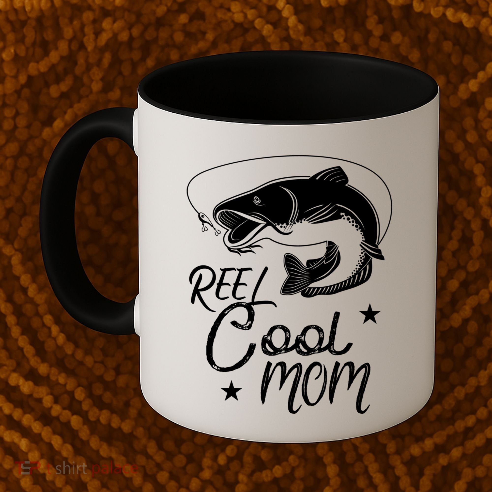 Reel Cool Mom Fathers Day Fishing Mom Cute Gift Coffee Mug