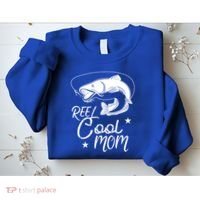 Reel Cool Mom Fathers Day Fishing Mom Cute Gift Sweatshirt thumb 2