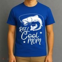 Reel Cool Mom Fathers Day Fishing Mom Cute Gift T-Shirt thumb 3