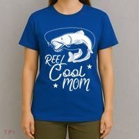 Reel Cool Mom Fathers Day Fishing Mom Cute Gift T-Shirt thumb 4