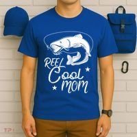 Reel Cool Mom Fathers Day Fishing Mom Cute Gift T-Shirt thumb 6