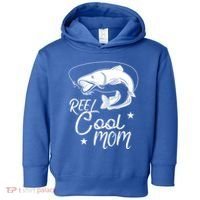 Reel Cool Mom Fathers Day Fishing Mom Cute Gift Toddler Hoodie thumb 0