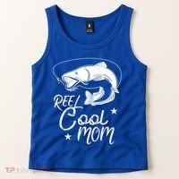 Reel Cool Mom Fathers Day Fishing Mom Cute Gift Tank Top thumb 2