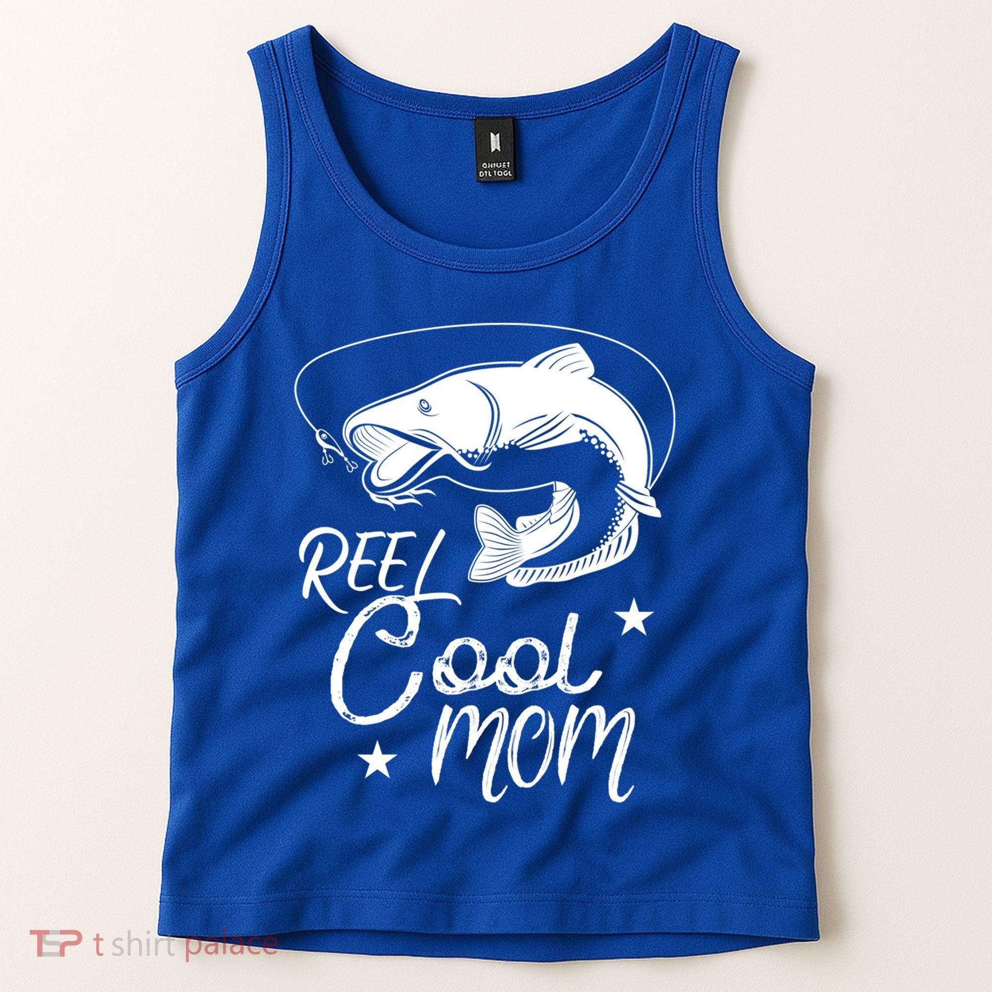 Reel Cool Mom Fathers Day Fishing Mom Cute Gift Tank Top