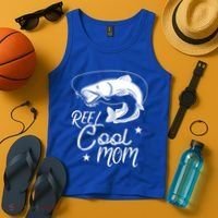 Reel Cool Mom Fathers Day Fishing Mom Cute Gift Tank Top thumb 4
