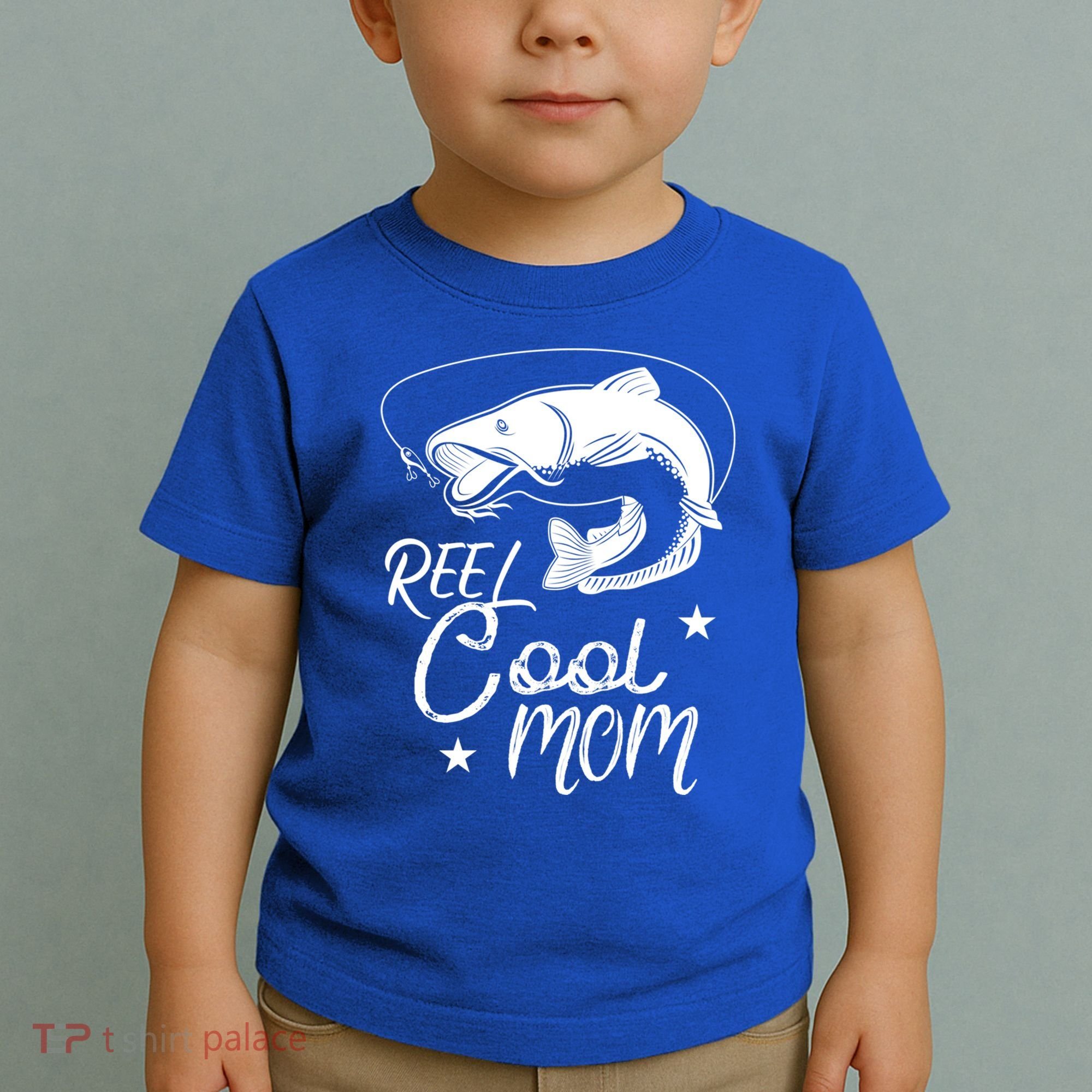 Reel Cool Mom Fathers Day Fishing Mom Cute Gift Toddler T-Shirt