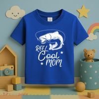 Reel Cool Mom Fathers Day Fishing Mom Cute Gift Toddler T-Shirt thumb 3