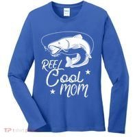 Reel Cool Mom Fathers Day Fishing Mom Cute Gift Women's Long Sleeve Shirt thumb 0