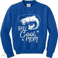Reel Cool Mom Fathers Day Fishing Mom Cute Gift Kids Sweatshirt thumb 0