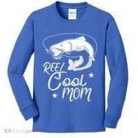 Reel Cool Mom Fathers Day Fishing Mom Cute Gift Kids Long Sleeve Shirt thumb 0