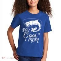 Reel Cool Mom Fathers Day Fishing Mom Cute Gift Kids T-Shirt thumb 2