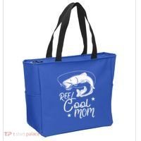 Reel Cool Mom Fathers Day Fishing Mom Cute Gift Tote Bag thumb 2